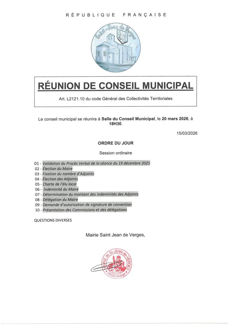 Conseil Municipal